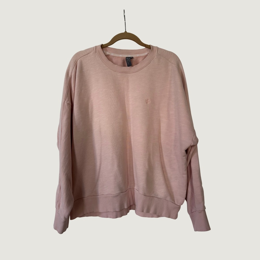 Sweaty Betty After Class Sweatshirt Pink Cotton Oversized Pullover  Women XXL